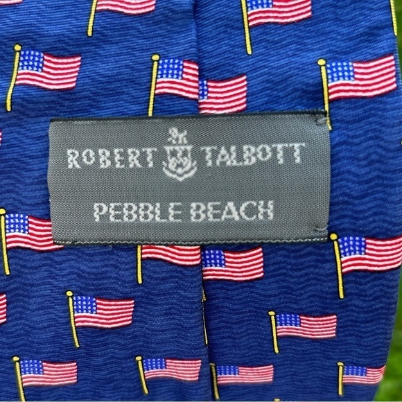 Robert Talbott American Flag Silk Tie | Made in USA - Picture 6 of 7